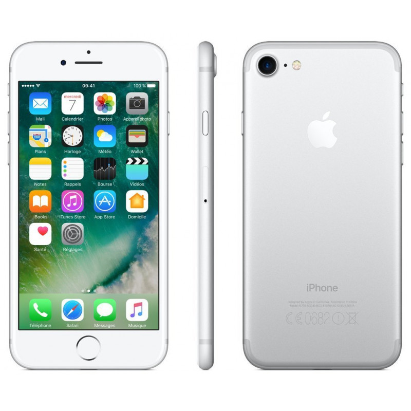 Apple iPhone 7 128GB, de 4.7 de Plata Reformado, Garantía: 1 Año
