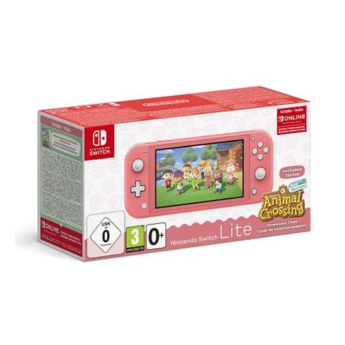 Switch lite Console Corallo+ Animal C.N.H. + NSO 3 mesi (LIMITED)