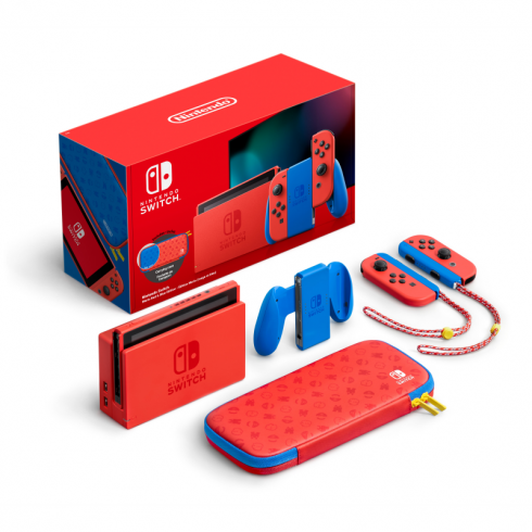 Switch Console 1.1, mario-Rojo-azul Edición Especial Embrague